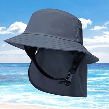 Outfly Yaz Erkek Kadın Kova Şapka Nefes Gölge Su Geçirmez Sörf Sahil Geniş kenarlı Şapka Çabuk kuruyan Güneş Koruyucu Serin Kap  5
