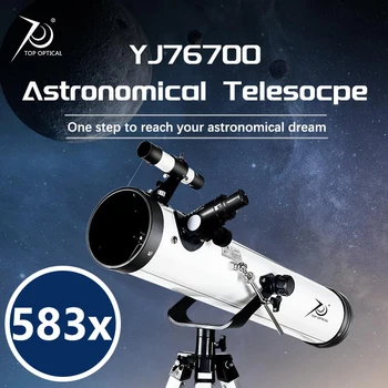 TOPOPTİCAL 583x Profesyonel Astronomik Teleskop Çocuklar Yetişkinler Reflektör Spotting Kapsam 76700 Monoküler 114mm Kamp Ekipmanları  10