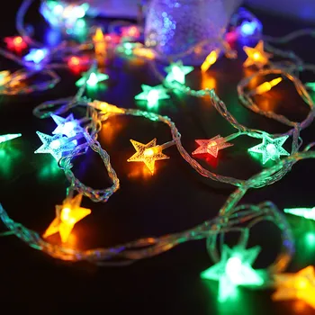 USB / Pil Gücü LED yıldız kar Tanesi toplu süs ışıkları peri dize su Geçirmez açık hava aydınlatması Noel tatili parti Dekorasyon  10