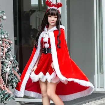2022 Noel Kostüm Büyük Şal Adam Sıcak Sondaj Rol Oynayan Noel Kostüm Kadın Yetişkin Elbiseler  5