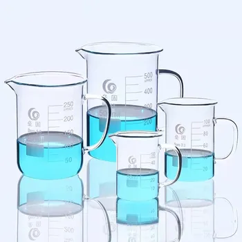 1 Adet/grup 50 ml-2000 ml laboratuvar Tam Cam beher cam saplı Kimya için cam ölçüm bardak züccaciye  5