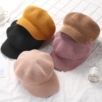 Yeni yazlık hasır şapka Kadınlar için güneş şapkası Nefes Kap Açık Rahat Şapka Sekizgen Şapkalar  5