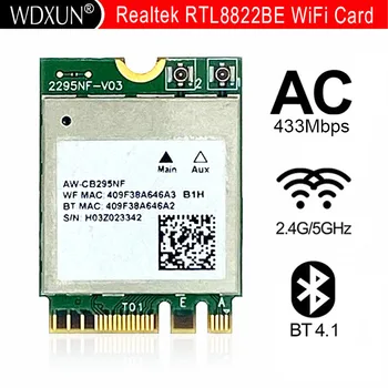 WDXUN Realtek RTL8822BE 802.11 AC 2.4 G/5 GHz WiFi Bluetooth 4.1 NGFF Kablosuz Adaptör M. 2 WİFİ KARTI  10