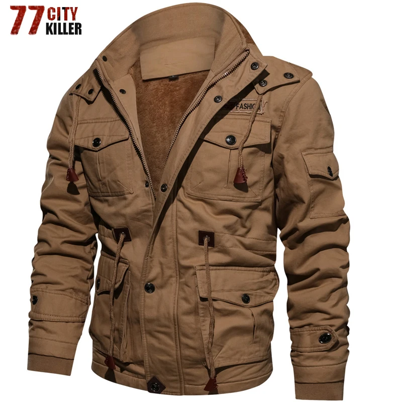 Marka Kış Polar Ceketler Erkekler Artı Boyutu M-4XL Rüzgar Geçirmez Askeri taktik ceket Erkek Termal Kalın Sıcak kapüşonlu ceket Giyim