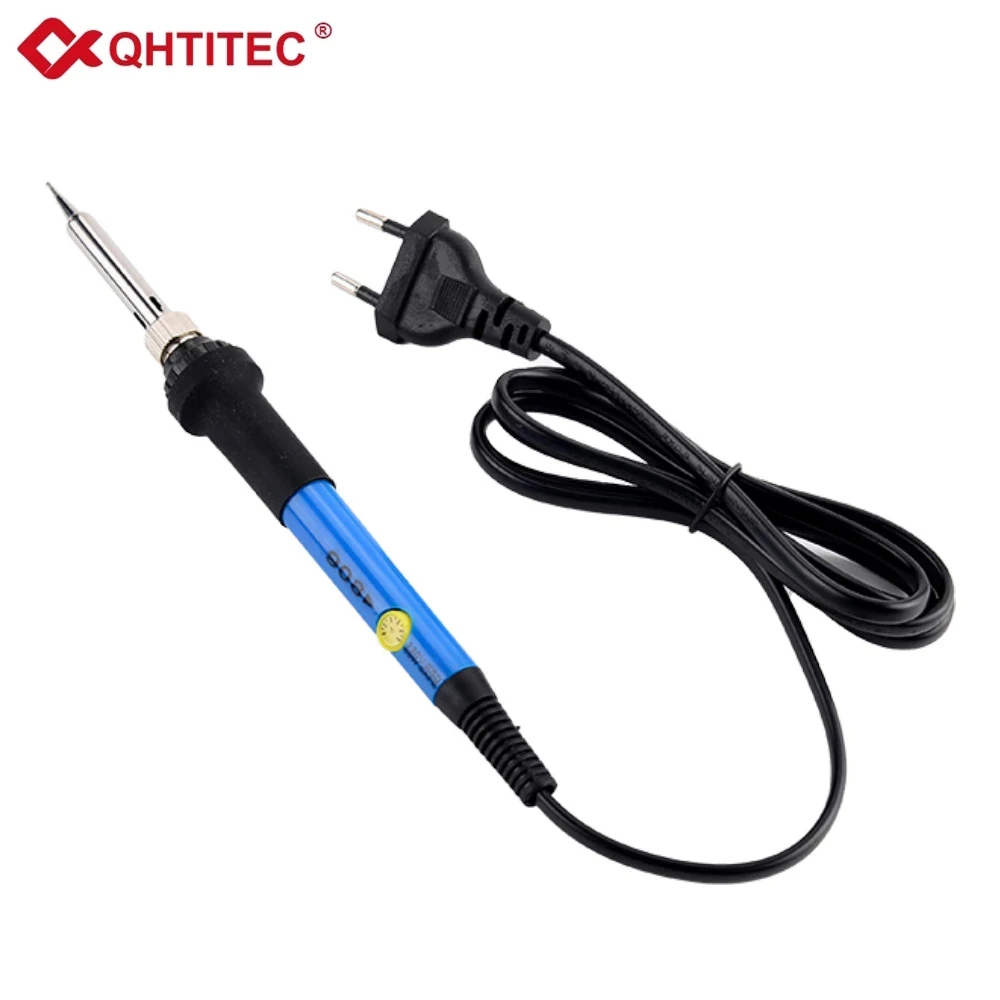 QHTITEC elektrikli havya 60 W ayarlanabilir sıcaklık 220 V Mini kolu ısı kalem havya ipuçları kaynak onarım araçları