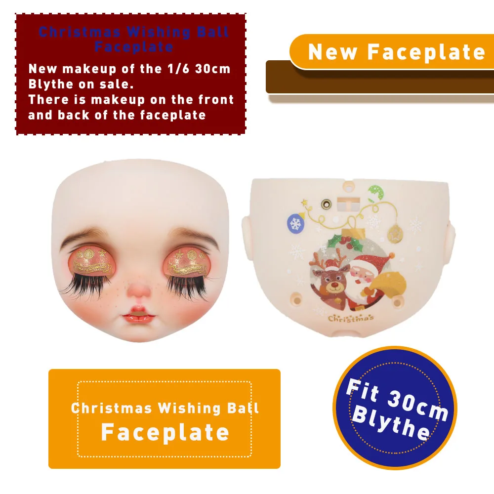 1/6 Blythe doll yüz el işaretleme faceplate, vida, güzel kalmak kordon, 1/6 30 cm Blythe Doll için