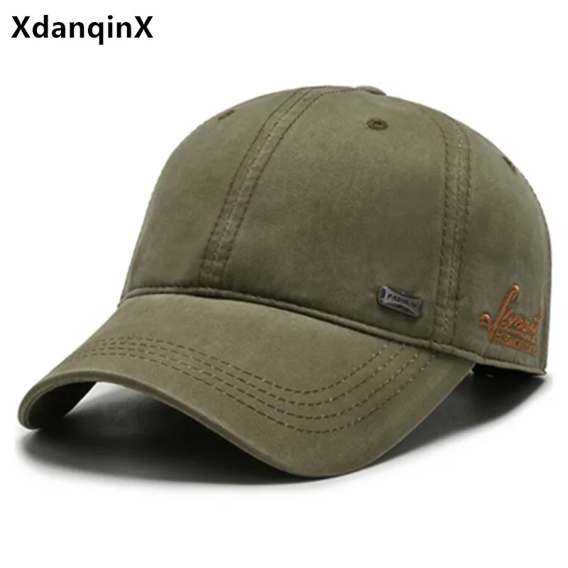 XdanqinX yetişkin erkek beyzbol şapkası pamuk spor kapaklar erkekler ıçin snapback kap ayarlanabilir boyutu rahat marka kap erkek kemik balıkçılık şapkası