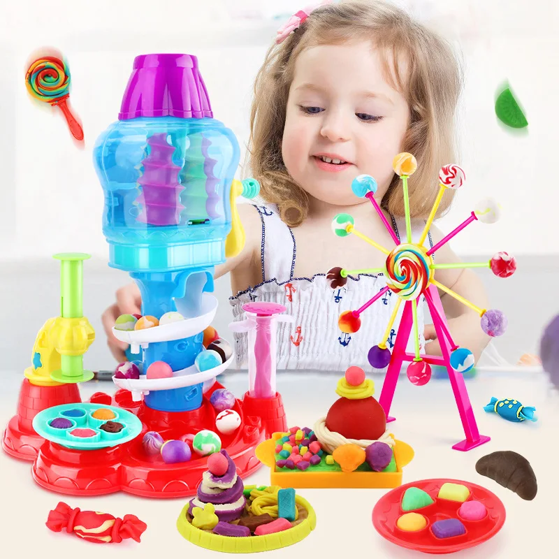 Çocuk Oyun Hamuru Yaratıcı 3D Eğitici Oyuncaklar Modelleme Kil Hamuru Araçları Kiti DIY Tasarım Play Doh Oyuncaklar kız erkek Hediye