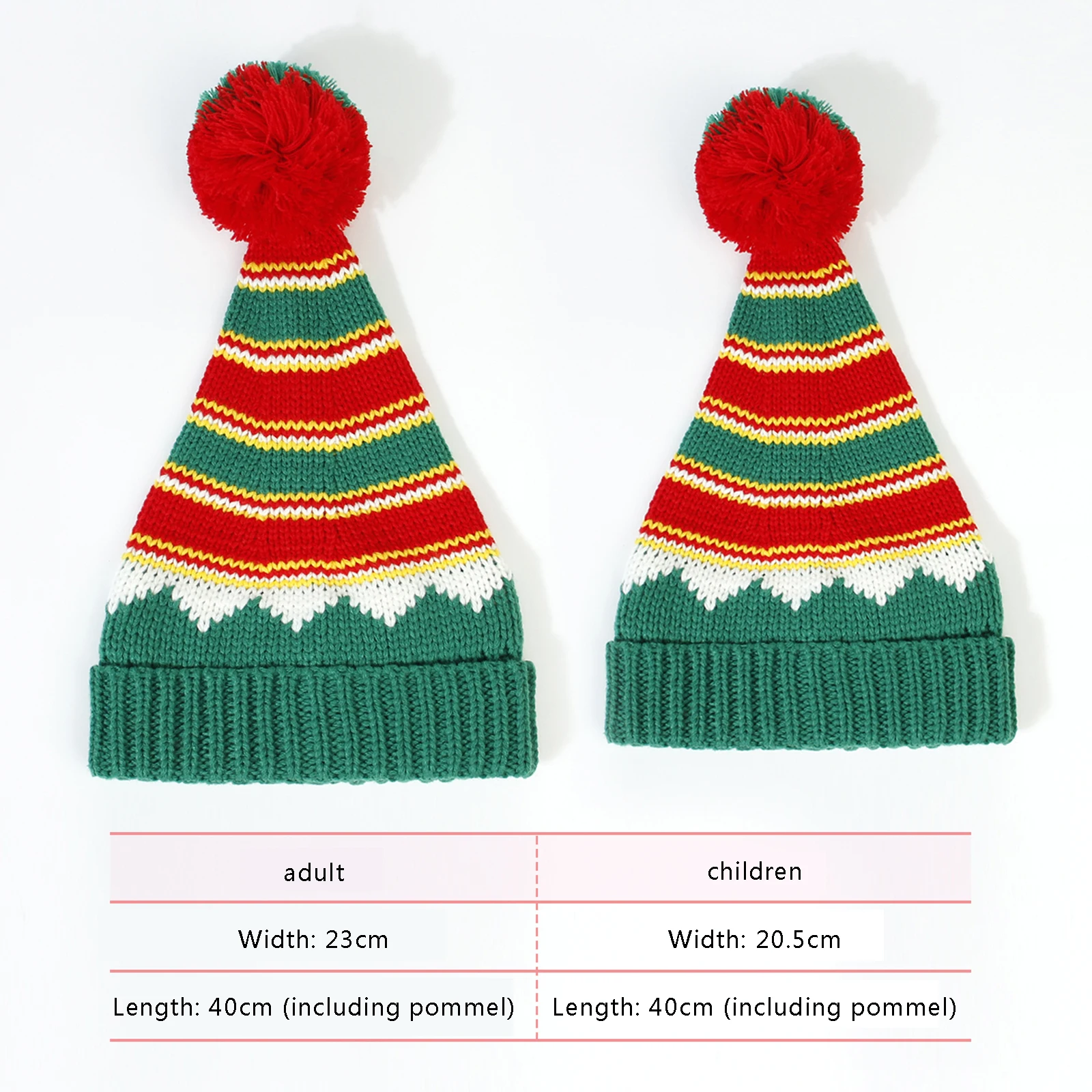 Yeni Noel Ebeveyn-Çocuk Şapka Kadın Kızlar Yama Renk Büyük Peluş Topu Rahat Parti Kış Tatil Hediye