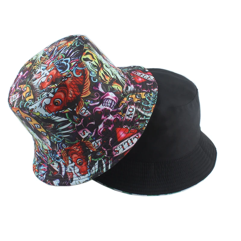 2021 Harajuku Balıkçı Şapka Geri Dönüşümlü Kova Şapka Erkekler Kadınlar İçin Moda Bob Chapeau Sokak Hip Hop kova kapağı